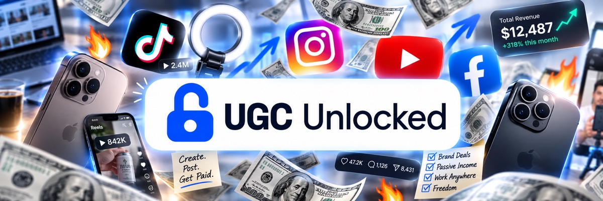 Create. Post. Get Paid. — UGC Unlocked